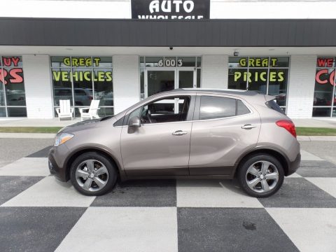 Cocoa Silver Metallic Buick Encore Leather.  Click to enlarge.