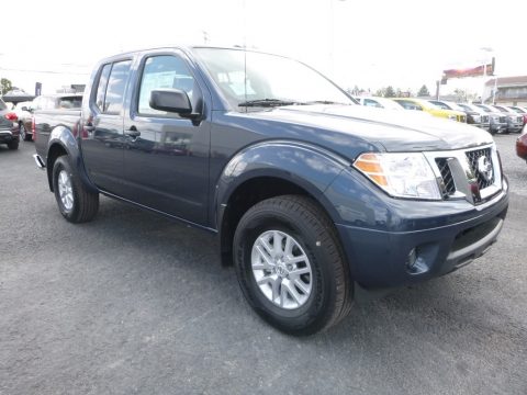Arctic Blue Metallic Nissan Frontier SV Crew Cab 4x4.  Click to enlarge.