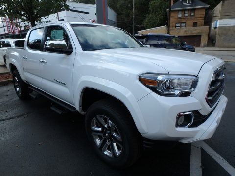 Super White Toyota Tacoma Limited Double Cab 4x4.  Click to enlarge.