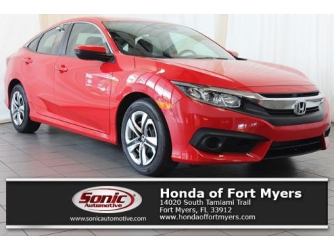 Rallye Red Honda Civic LX Sedan.  Click to enlarge.