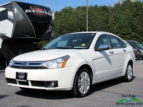 White Suede Ford Focus SEL Sedan.  Click to enlarge.