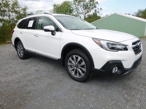 Crystal White Pearl Subaru Outback 2.5i Touring.  Click to enlarge.