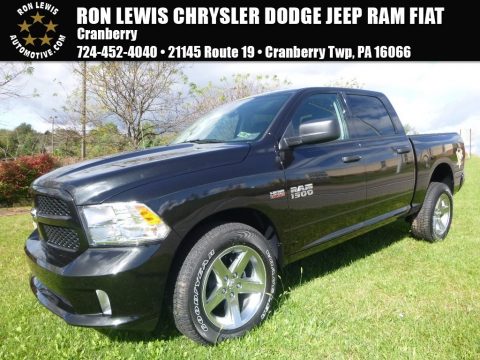 Brilliant Black Crystal Pearl Ram 1500 Express Crew Cab 4x4.  Click to enlarge.