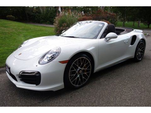 White Porsche 911 Turbo S Cabriolet.  Click to enlarge.