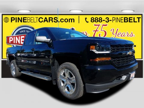 Black Chevrolet Silverado 1500 Custom Crew Cab 4x4.  Click to enlarge.