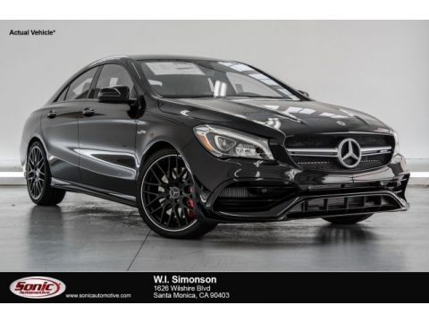 Night Black Mercedes-Benz CLA AMG 45 Coupe.  Click to enlarge.