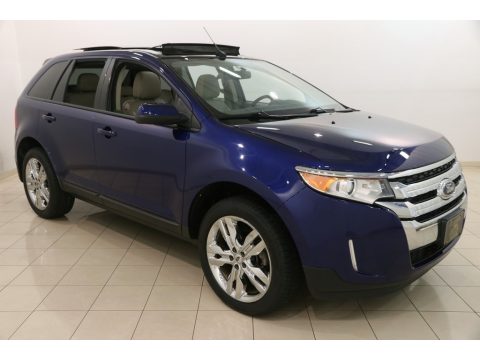 Deep Impact Blue Metallic Ford Edge SEL AWD.  Click to enlarge.