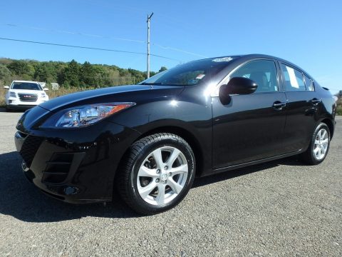 Black Mica Mazda MAZDA3 i Sport 4 Door.  Click to enlarge.