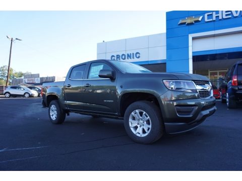 Deepwood Green Metallic Chevrolet Colorado LT Crew Cab 4x4.  Click to enlarge.