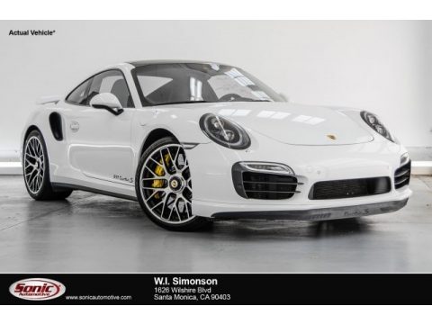 White Porsche 911 Turbo S Coupe.  Click to enlarge.
