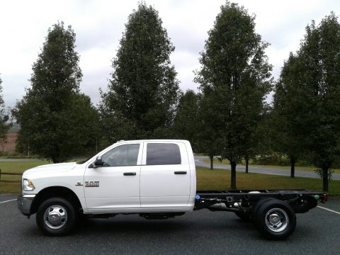 Bright White Ram 3500 Tradesman Crew Cab 4x4 Chassis.  Click to enlarge.