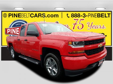 Red Hot Chevrolet Silverado 1500 Custom Double Cab 4x4.  Click to enlarge.