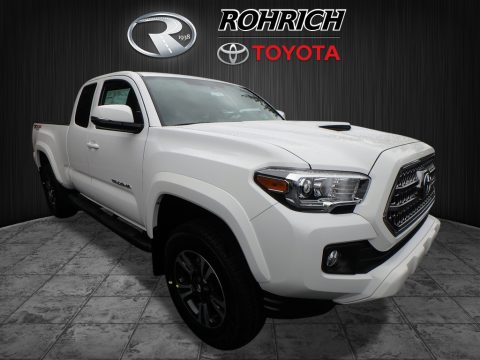 Super White Toyota Tacoma TRD Sport Access Cab 4x4.  Click to enlarge.