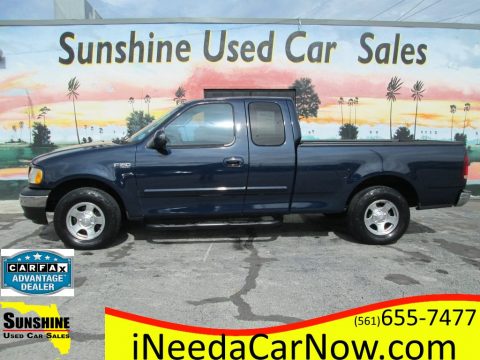 True Blue Metallic Ford F150 XLT SuperCab.  Click to enlarge.