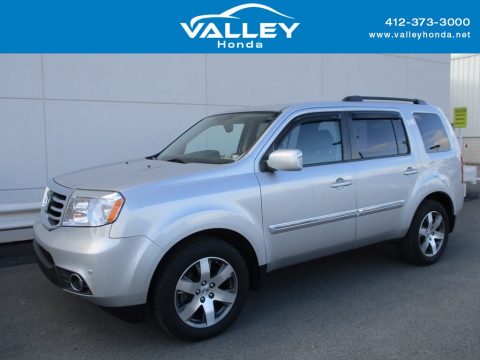 Alabaster Silver Metallic Honda Pilot Touring 4WD.  Click to enlarge.