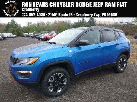 Laser Blue Pearl Jeep Compass Trailhawk 4x4.  Click to enlarge.