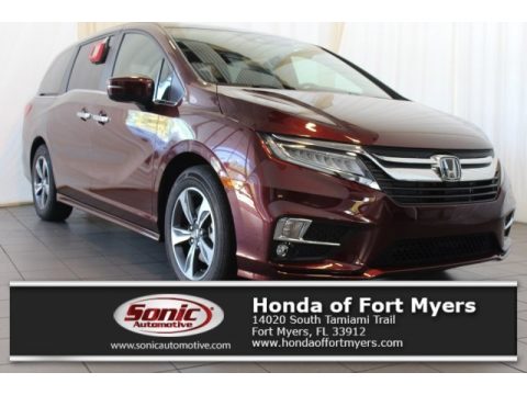 Deep Scarlet Pearl Honda Odyssey Touring.  Click to enlarge.