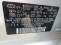 Hyundai Color Code T8S Symphony Air Silver #12