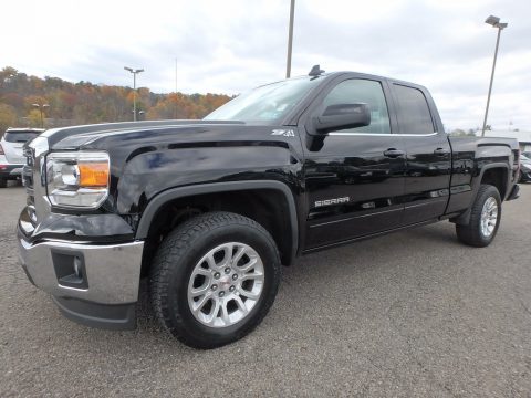 Onyx Black GMC Sierra 1500 SLE Double Cab 4x4.  Click to enlarge.