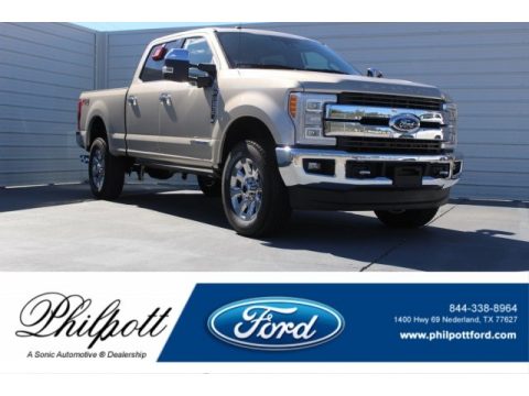 White Gold Ford F250 Super Duty King Ranch Crew Cab 4x4.  Click to enlarge.