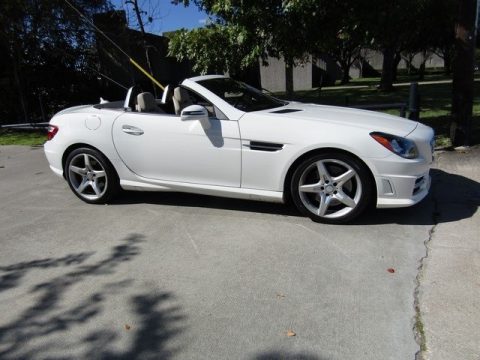 Arctic White Mercedes-Benz SLK 250 Roadster.  Click to enlarge.