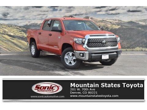 Inferno Orange Toyota Tundra SR5 CrewMax 4x4.  Click to enlarge.
