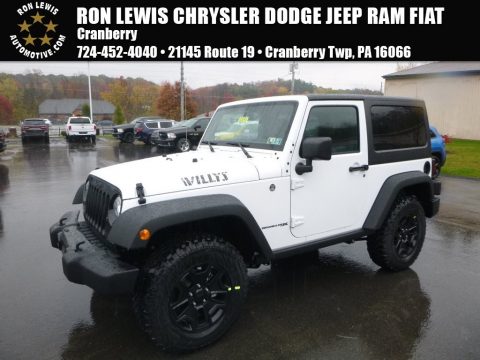 Bright White Jeep Wrangler Willys Wheeler Edition 4x4.  Click to enlarge.
