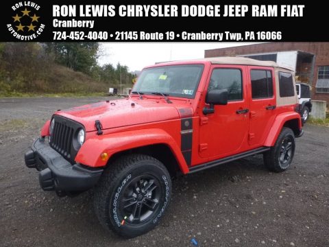 Firecracker Red Jeep Wrangler Unlimited Freedom Edition 4X4.  Click to enlarge.