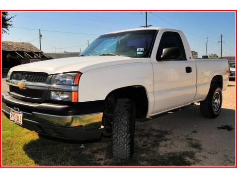 Summit White Chevrolet Silverado 1500 Regular Cab 4x4.  Click to enlarge.