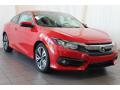 Front 3/4 View of 2018 Honda Civic EX-L Coupe #2