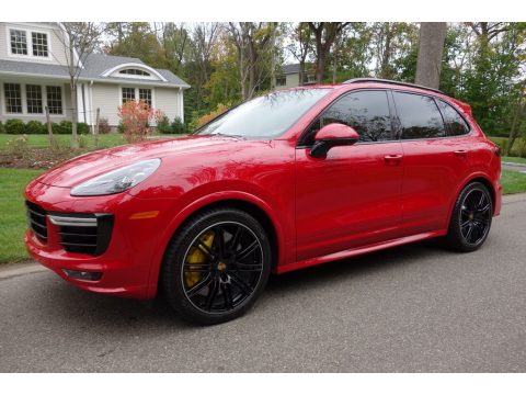 Carmine Red Porsche Cayenne Turbo S.  Click to enlarge.