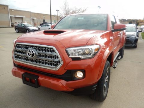 Inferno Orange Toyota Tacoma TRD Sport Access Cab 4x4.  Click to enlarge.