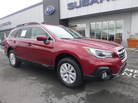 Crimson Red Pearl Subaru Outback 2.5i Premium.  Click to enlarge.
