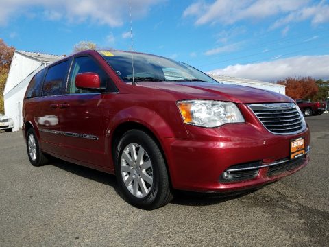 Deep Cherry Red Crystal Pearl Chrysler Town & Country Touring.  Click to enlarge.