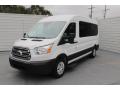 Front 3/4 View of 2018 Ford Transit Passenger Wagon XL 350 MR Long #3