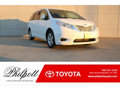Super White Toyota Sienna LE.  Click to enlarge.