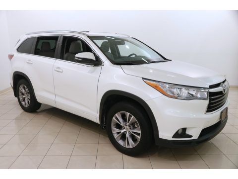 Blizzard Pearl White Toyota Highlander XLE AWD.  Click to enlarge.