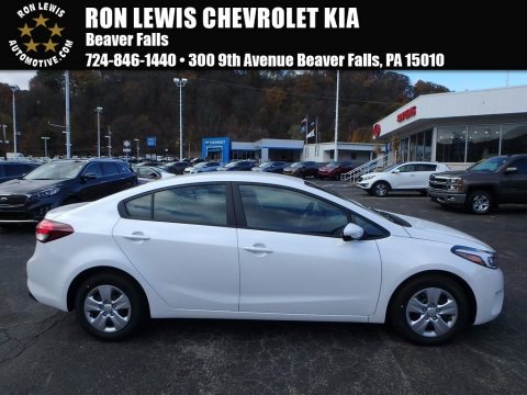 Clear White Kia Forte LX.  Click to enlarge.