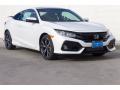 Front 3/4 View of 2018 Honda Civic Si Coupe #1