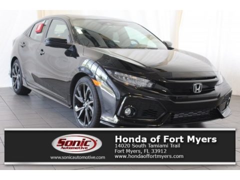 Crystal Black Pearl Honda Civic Sport Touring Hatchback.  Click to enlarge.