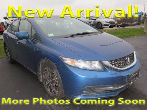Dyno Blue Pearl Honda Civic EX Sedan.  Click to enlarge.