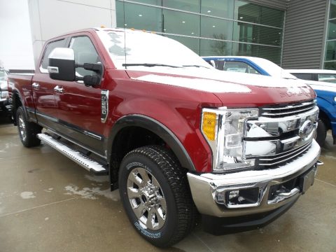 Ruby Red Ford F250 Super Duty Lariat Crew Cab 4x4.  Click to enlarge.