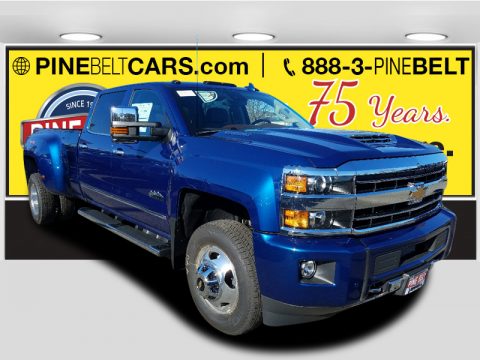 Deep Ocean Blue Metallic Chevrolet Silverado 3500HD High Country Crew Cab 4x4.  Click to enlarge.