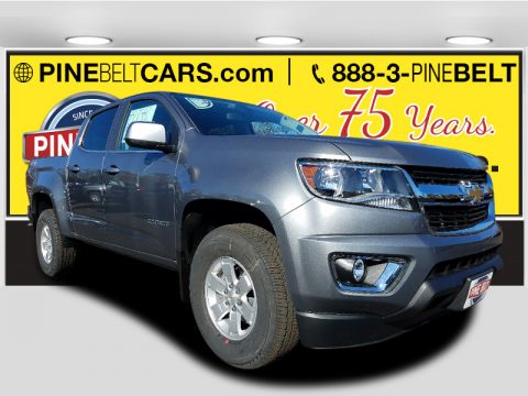 Satin Steel Metallic Chevrolet Colorado WT Crew Cab 4x4.  Click to enlarge.