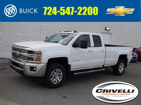 Summit White Chevrolet Silverado 3500HD LT Double Cab 4x4.  Click to enlarge.