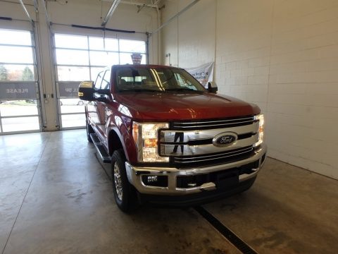 Ruby Red Ford F250 Super Duty Lariat Crew Cab 4x4.  Click to enlarge.