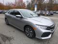 Front 3/4 View of 2018 Honda Civic LX Hatchback #5