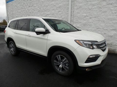 White Diamond Pearl Honda Pilot EX-L AWD.  Click to enlarge.