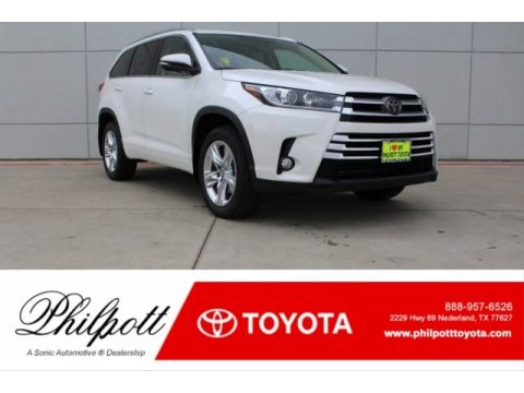 Blizzard White Pearl Toyota Highlander Limited.  Click to enlarge.