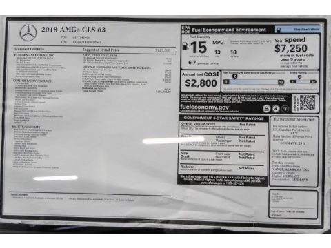 designo Diamond White Metallic Mercedes-Benz GLS 63 AMG 4Matic.  Click to enlarge.